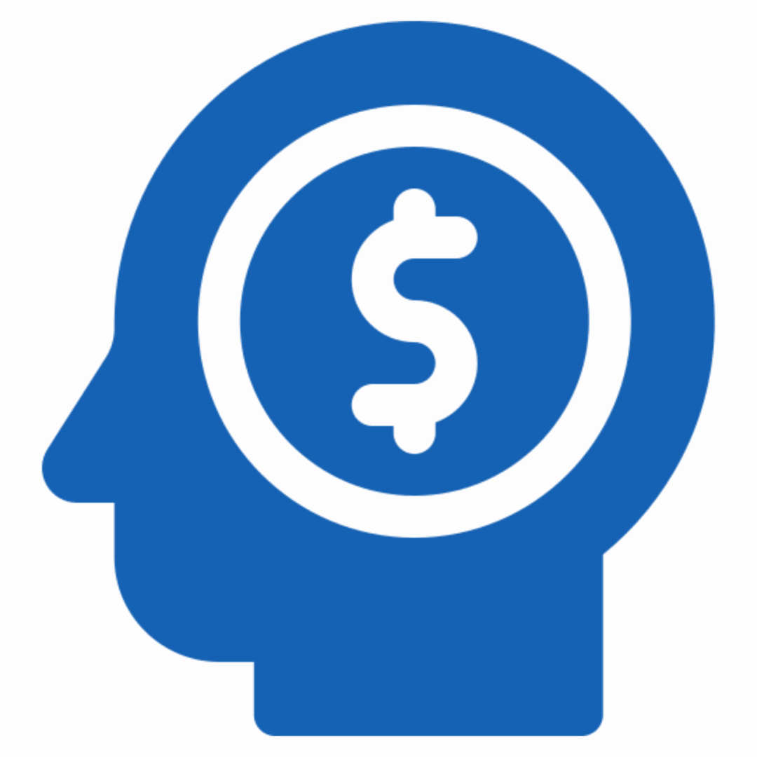 Blue circular logo with a checkmark symbol in the center.