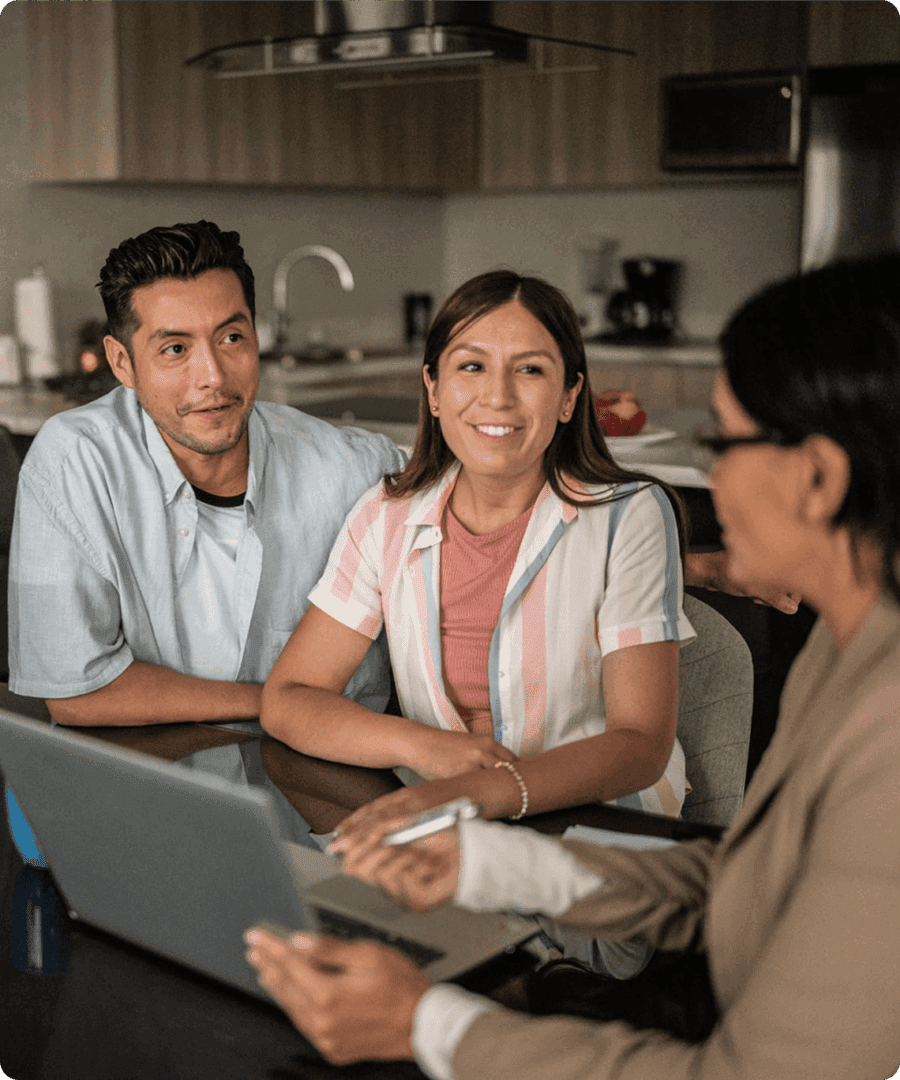 Couple meeting with a professional advisor